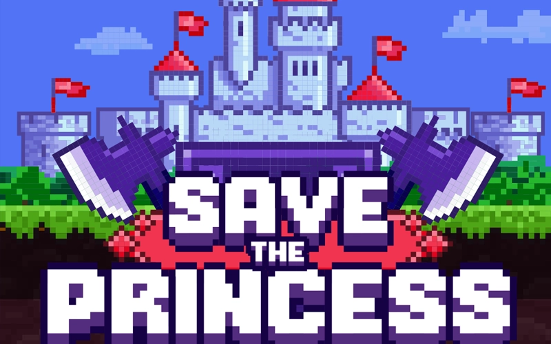 Embárcate en una aventura épica en busca de riquezas incalculables con Save the Princess en Menace King.